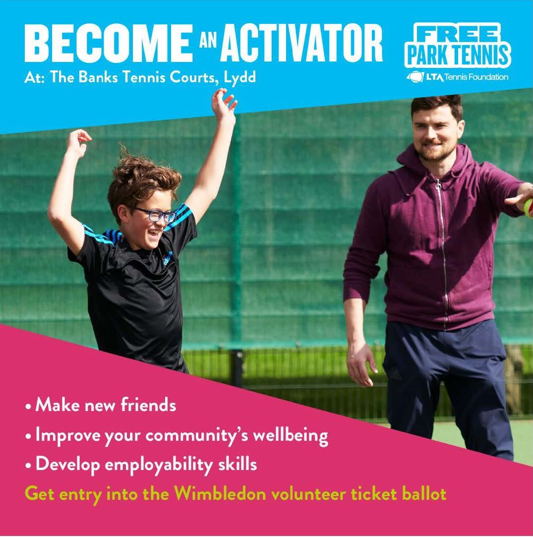 FREE PARK TENNIS ACTIVATOR OPPORTUNITY - The Banks Tennis Courts LyddFREE PARK TENNIS ACTIVATOR OPPORTUNITY - The Banks Tennis Courts Lydd