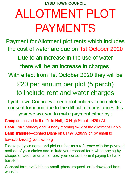 Allotments Payment poster
